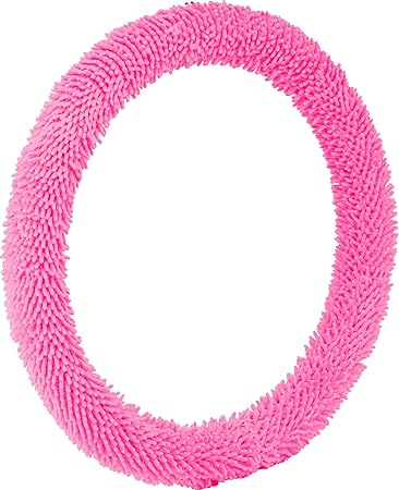 Bell Automotive 22-1-53210-1A Universal Shaggy Steering Wheel Cover, Pink