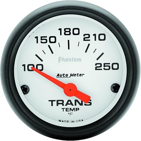 Auto Meter 5757 Phantom Short Sweep Electric Transmission Temperature Gauge, 2-1/16