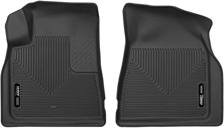 Husky Liners X-act Contour Floor Mats | Fits 2008-2017 Buick Enclave; 2009-2017 Chevrolet Traverse; 2007-2017 GMC Acadia (2017 Limited Only); 2007-2010 Saturn Outlook | Front Row, 2-pc Black - 53141