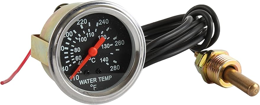 DB Electrical SSW0003 Water Temperature Gauge - Lighted Universal Compatible with/Replacement for Tractor, Auto, Truck, Ford Chevy