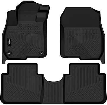 VIWIK Floor Mats Compatible for 2017-2022 CR-V, Car Mats All Weather Custom Floor Liners Full Set Include 1st and 2nd Row Front & Rear, Automotive Floor Mats TPE Black