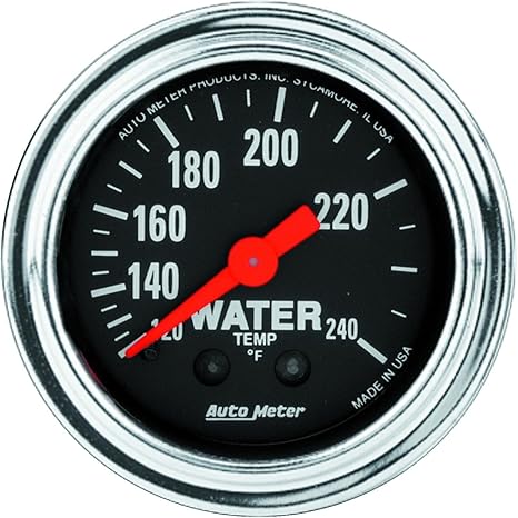 Auto Meter 2433 Traditional Chrome Mechanical Water Temperature Gauge