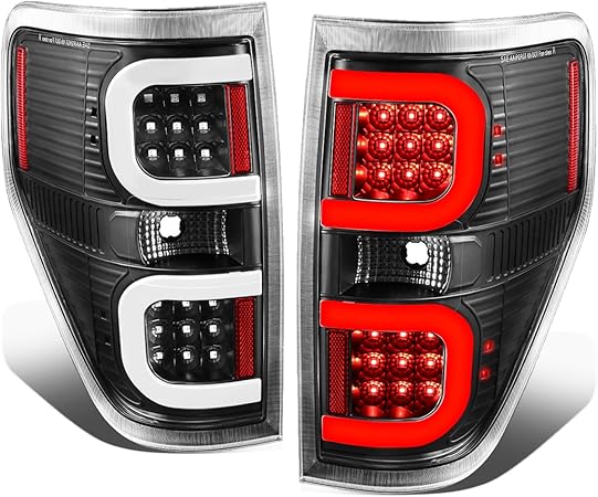 DNA MOTORING TL-F15009-LED-3D-BK-CL LED 3D Tail Light Assembly Driver & Passenger Side [Compatible with 09-14 Ford F150]