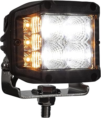 Buyers Products 4 Inch Wide LED Flood Light with Strobe - Square Lens White