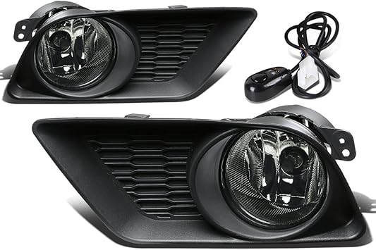 DNA MOTORING FL-ZTL-238-SM Assembly Fog Light Driver & Passenger Side Enhance visibility [Compatible with 11-14 Dodge Charger]