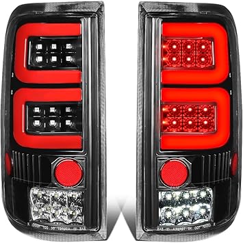 DNA MOTORING TL-F15004-LED-RD3D-BK-CL LED 3D Tail Light Assembly Driver & Passenger Side [Compatible with 04-08 Ford F150 Lobo]