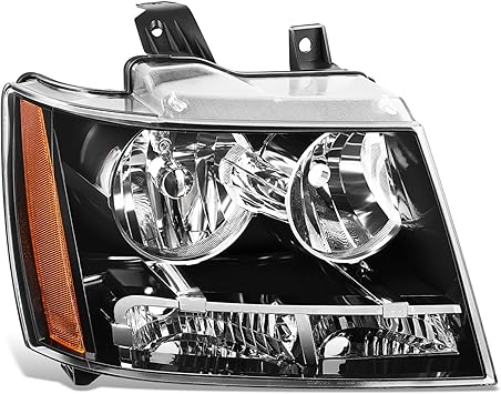 DNA MOTORING Right OE Style Headlight Compatible with 07-13 Chevy Avalanche, Suburban 2500/07-14 Suburban 1500, Tahoe, OEM-HL-0218-R