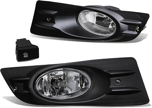 DNA MOTORING FL-ZTL-186-CH Fog Light Driver & Passenger Side Enhance visibility [Compatible with 06-07 Honda Accord 2-Door Coupe]