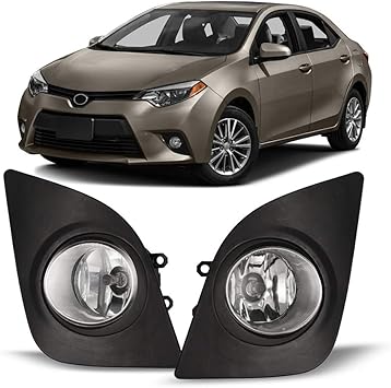 Winjet Compatible with [2014 2015 2016 Toyota Corolla] Driving Fog Lights + Switch + Wiring Kit