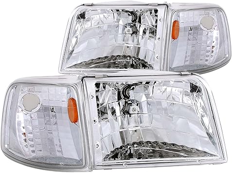 Anzo USA 111119 Ford Ranger Clear With Amber Corners Headlight Assembly - (Sold in Pairs)