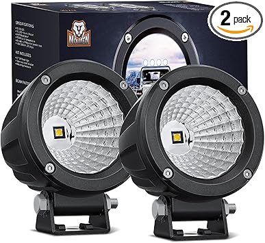 Nilight Led Light Pods 2PCS 3Inch Flood Round Led Offroad Fog Light 1080LM Built-in EMC Driving Lights Auxiliary Light for Motorcycle Motorbike SUV ATV Truck Boat Tractor Forklift