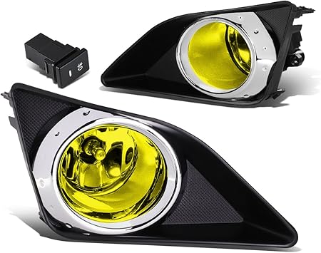 DNA MOTORING FL-ZTL-235-AM Fog Light With Switch Driver & Passenger Side Enhance visibility [Compatible with 09-10 Corolla 4-Dr Sedan]