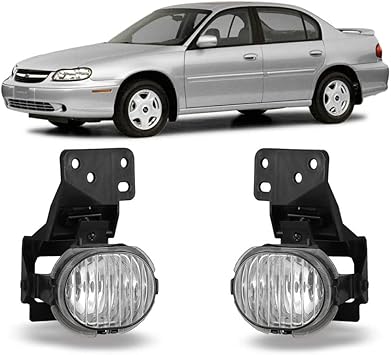 Winjet Replacement Fog Light Assembly Compatible with [1997 1998 1999 2000 2001 2002 2003 Malibu/Classic ] Driving Fog Lights Fog Lamp w/Bulb 880 12V27W 1-Pair