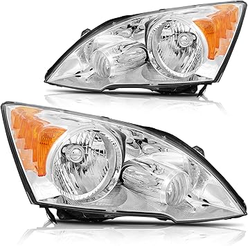 ECCPP Headlight Assembly For Honda CR-V 2007-2011 Driver and Passenger Side Headlamps