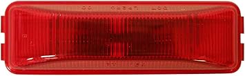 Peterson 154R Incandescent Marker/Clearance PC-Rated Rectangle, Red, 3 13/16 inches