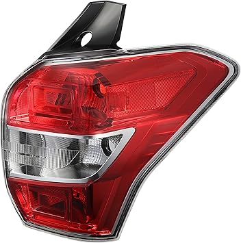 DNA MOTORING Right OE Style Tail Light Compatible with 14-16 Subaru Forester, Red/Clear Lens, OEM-TL-002-R