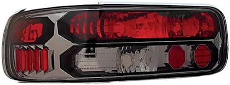 IPCW CWT-CE316CS 1991-1996 Chevy Caprice / 1994-1996 Impala SS Compatible Euro Crystal Eyes Tail Lamps Platinum Smoke with Black Trim (Pair)