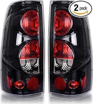 AUTOSAVER88 Tail Lights Assembly Compatible with 1999-2006 Chevy Silverado 1500 2500 3500/2007 Silverado with Classic Body Style/ 1999-2002 GMC Sierra 1500 2500 3500 OE Replacement/Clear Lens