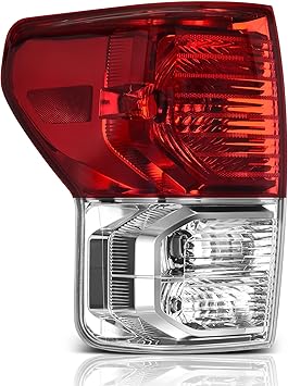 AUTOSAVER88 Tail Light Assembly Compatible with 2010-2013 2010 2011 2012 2013 Tundra, Red Clear OE Replacement Taillights with Harness - Driver Side