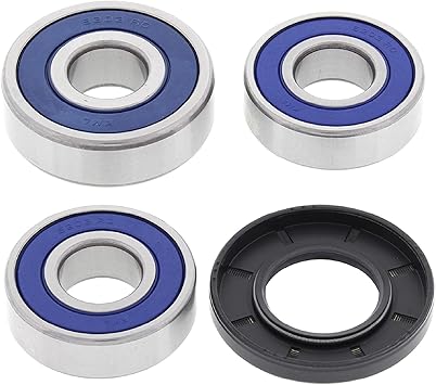 All Balls Racing 25-1422 Wheel Bearing Kit Rear Compatible with/Replacement for Honda CRF150F 2003-17, CRF230F 2003-19, Yamaha TMAX XP500 (SA) 2002-2008, TMAX XP500 2009-2011, XVS1100 V-Star 1999-2001