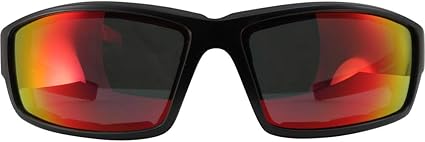 Global Vision Sly Sport Padded Riding Sunglasses Black with G-Tech Red Mirror Lens