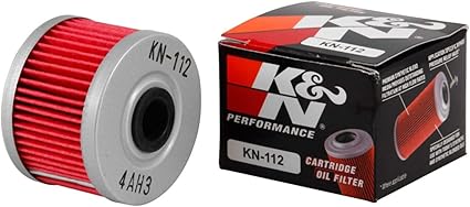 K&N Motorcycle Oil Filter: High Performance, Premium, Designed to be used with Synthetic or Conventional Oils: Fits Select Honda, Kawasaki Motorcycle Models, KN-112