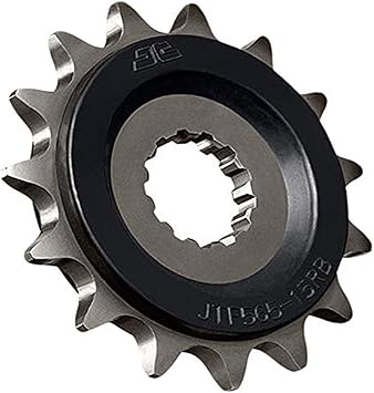 JT Sprockets JTF308.15RB 15 Tooth Rubber Cushioned Front Countershaft Sprocket, Single