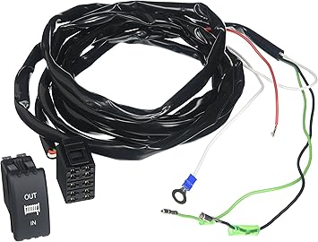 KFI Products UTV-DRS-K UTV Dash Rocker Switch with Blue Backlit/Complete Harness, Black