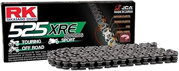 RK Racing Chain 525XRE-130 Steel 130 Link XW-Ring Chain with Connecting Link