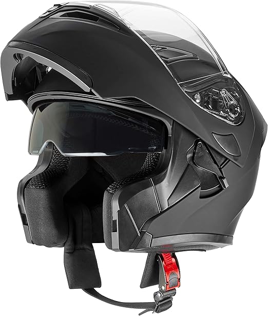 Rapido Boutique Collection Snowmobile Motorcycle Dual Visor Flip Up Modular Full Face Helmet DOT Approved