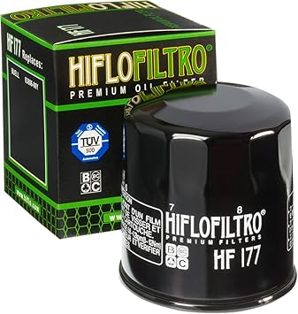 Hiflofiltro HF177 Premium Oil Filter, Black