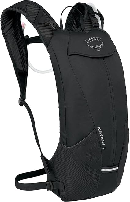 Osprey Katari 7L Men's Biking Backpack with Hydraulics Reservoir, Black