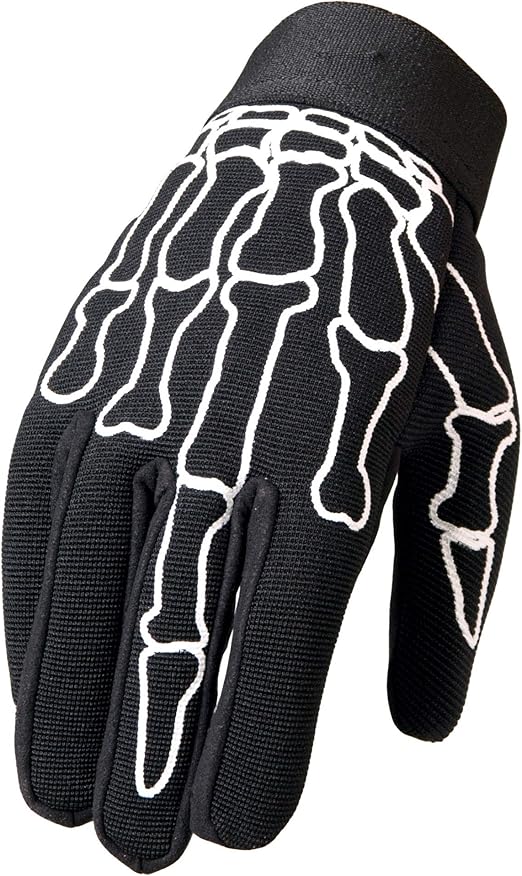 Hot Leathers Skeleton Finger Mechanic Gloves