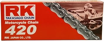 RK Racing Chain M420-90 (420 Series) 90-Links Standard Non O-Ring Chain with Connecting Link