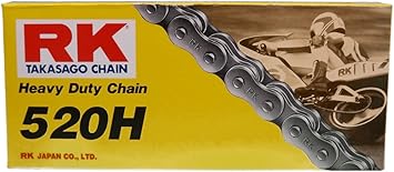 RK Racing Chain M520HD-118 (520 Series) 118-Links Standard Non O-Ring Chain with Connecting Link