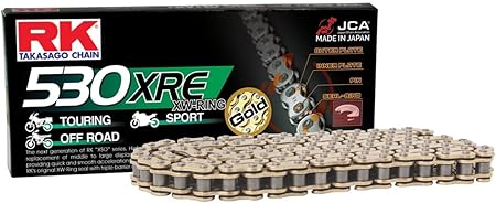 RK Racing Chain GB530XRE-140 Gold 140 Link XW-Ring Chain with Connecting Link