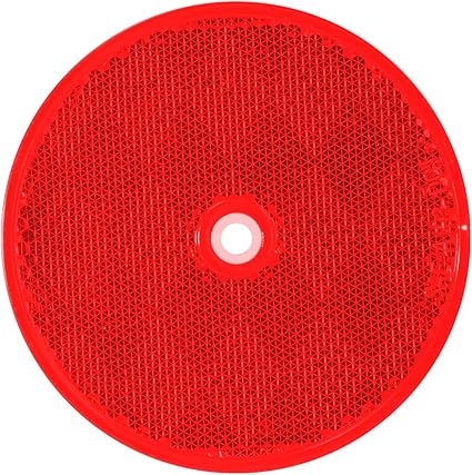 GG Grand General 80824 Round Red 3-1/4” Reflector with Center Mounting Hole for Trucks, Towing, Trailers, RVs and Buses, 1 Pack