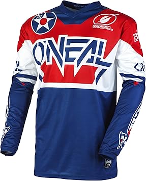 O'Neal unisex child Element Racewear powersports jerseys, Blue/Red, Large US