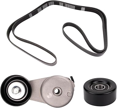 TRQ Drive Belt Component Kit Compatible with Chevrolet Colorado GMC Canyon Hummer H3