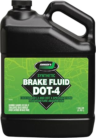 Johnsen's 5034-4PK Premium Synthetic DOT-4 Brake Fluid - 1 Gallon, (Pack of 4)