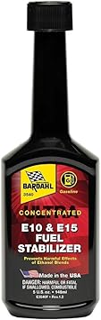 Bardahl E10 & E15 Fuel Stabilizer - Premium Gasoline Stabilizer for Enhancing Vehicle Preformance - Prevents Corrosion, Gum, Varnish, and Sludge - Gas Treatment Stabilizer for Fuel Storage