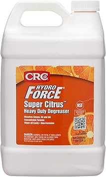 CRC HydroForce Super Citrus Heavy Duty Degreaser, 1 Gal