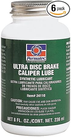 Permatex 24110-6PK Ultra Disc Brake Caliper Lube, 8 oz. (Pack of 6)