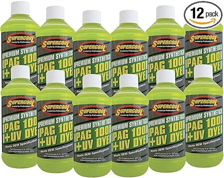 TSI Supercool P100-8D-12CP PAG 100-Viscosity Plus U/V Dye Oil - 8 oz, 12 Pack