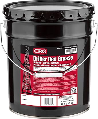 CRC Driller Red Grease Extreme Pressure Lithium Complex Grease, 35 Lbs, SL3650