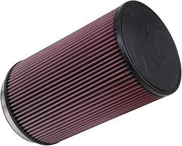 K&N Universal Clamp-On Air Intake Filter: High Performance, Premium, Washable, Replacement Air Filter: Flange Diameter: 6 In, Filter Height: 12 In, Flange Length: 1 In, Shape: Round, RU-3040