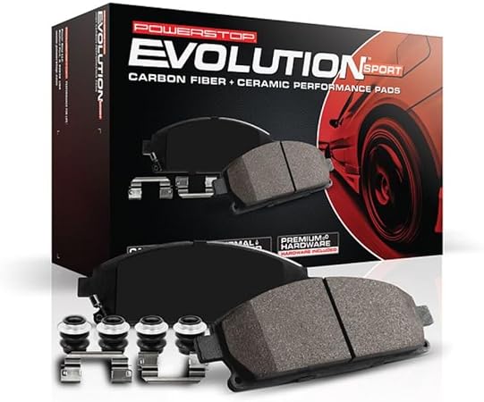 Power Stop Z23-1336 Rear Z23 Evolution Sport Carbon Fiber Infused Ceramic Brake Pads with Hardware For Acura TSX 2009-2010, Honda Accord 2008-2010 [Model Specific]