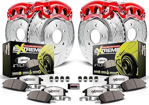 Power Stop KC2710-26 Front & Rear Z26 Street Warrior Brake Kit Infiniti Nissan For INFINITI G35 2003-2005, Nissan 350Z 2003-2005 [Model Specific]