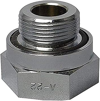 EZ (A-22) Silver 22mm-1.5 Thread Size Oil Drain Valve Adapter