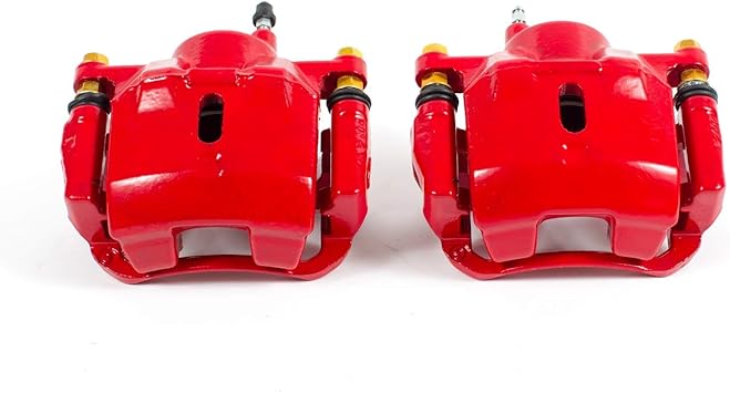 Power Stop Front S2650 Pair of High-Temp Red Powder Coated Calipers For Toyota Echo 2001-2005, Toyota MR2 Spyder 2000-2005 [Model Specific]